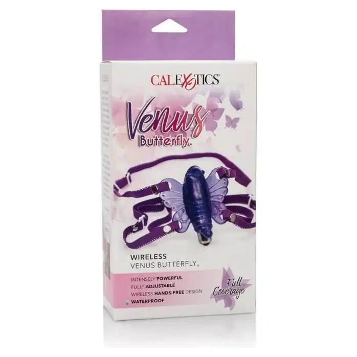 Фиолетовая вибробабочка Wireless Venus Butterfly Wearable Stimulator. Фотография 2.