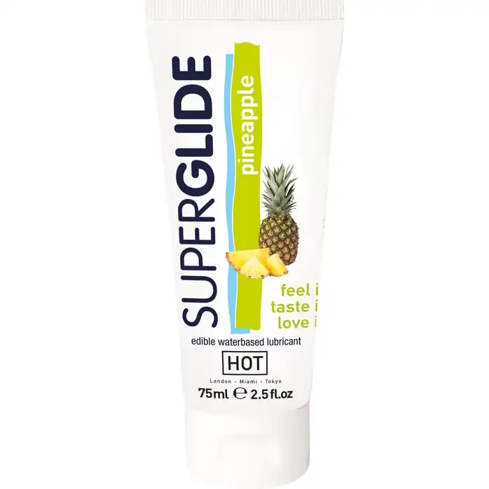 Гель-смазка на водной основе Superglide с ароматом ананаса - 75 мл