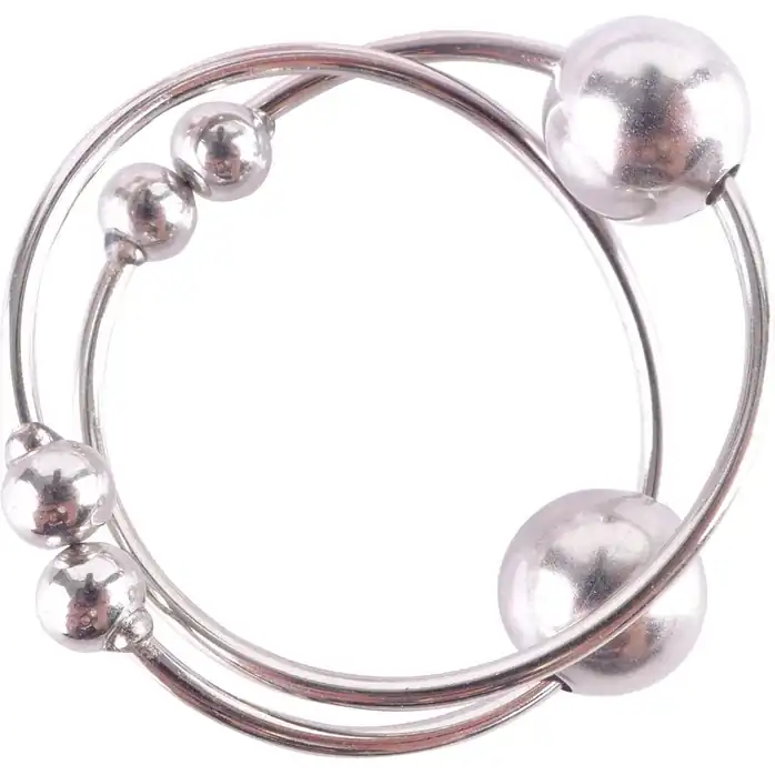 Серебристые колечки для сосков Silver Nipple Bull Rings - Fetish Fantasy Series. Фотография 3.