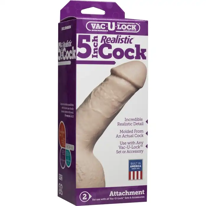 Насадка-реалистик для трусиков Vac-U-Lock 5 Realistic - 12,7 см - Vac-U-Lock. Фотография 2.