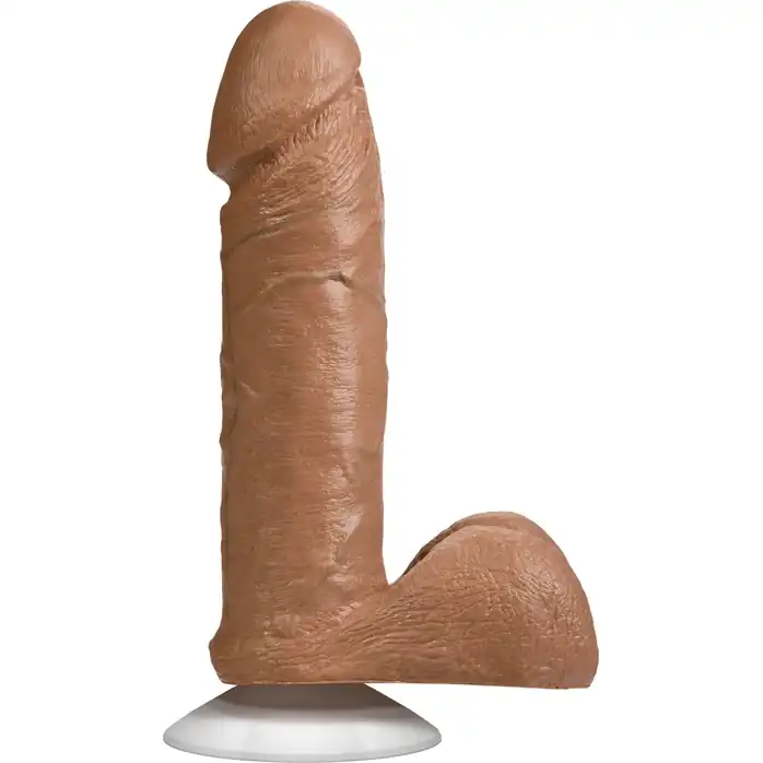 Фаллоимитатор-мулат с мошонкой и присоской - 17 см - The Realistic Cock