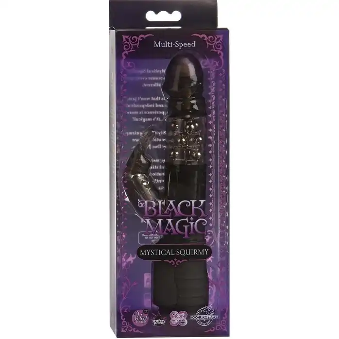 Вибратор с вращающимися бусинами Black Magic Mystical Squirmy - 19 см - Black Magic. Фотография 5.