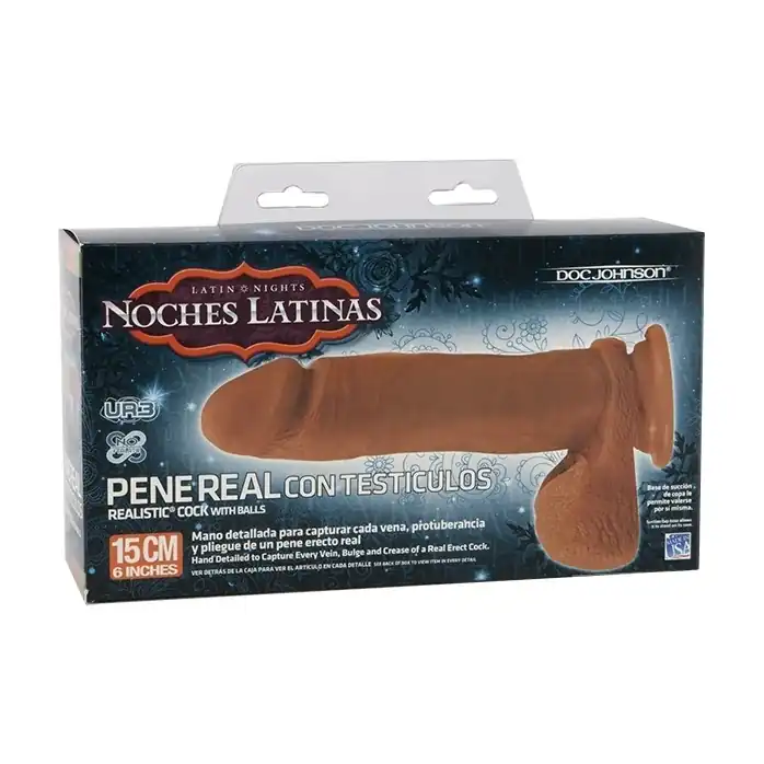 Смуглый пенис NOCHES LATINAS из UR3 - 16 см - Noches Latinas. Фотография 2.