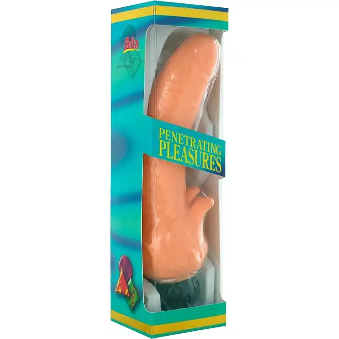 Вибратор с щёточкой для клитора - 20,5 см - Penetrating Pleasures. Фотография 2.