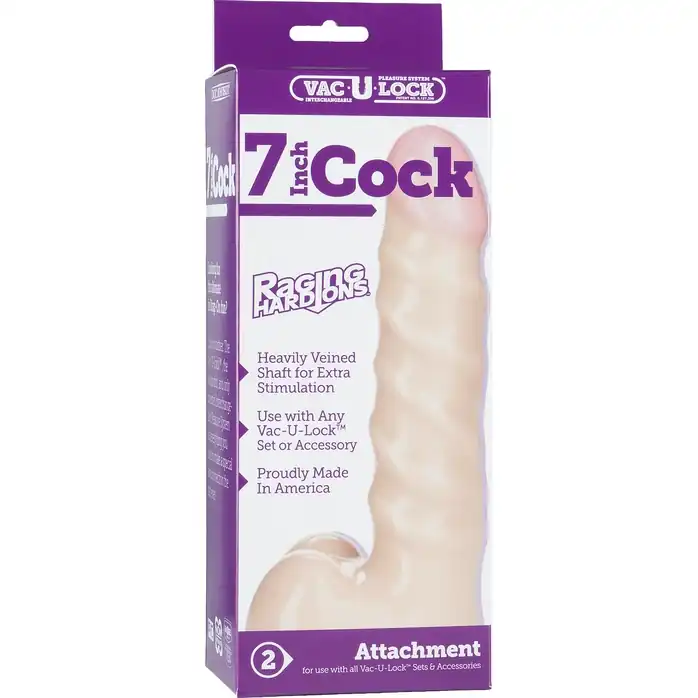 Анальная насадка Vac-U-Lock 7 Raging hard-On Cock - 18 см - Vac-U-Lock. Фотография 4.