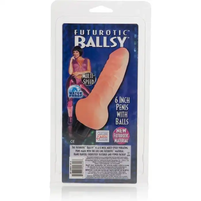 Реалистичный вибратор Futurotic Ballsy Vibrating Dong 4.5 - 16 см. Фотография 5.
