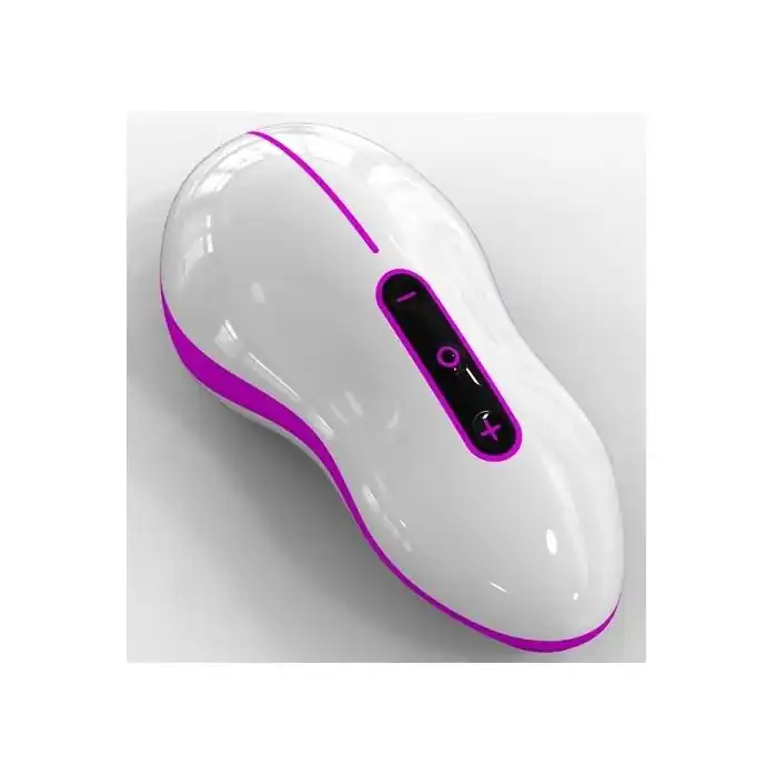 Бело-розовый вибростимулятор Mouse