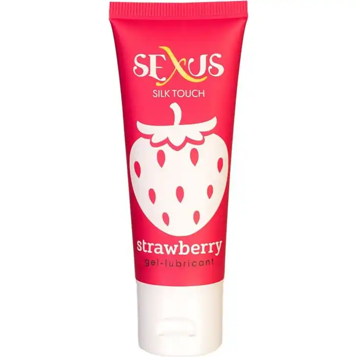 Увлажняющая гель-смазка с ароматом клубники Silk Touch Strawberry - 50 мл - Sexus Lubricant