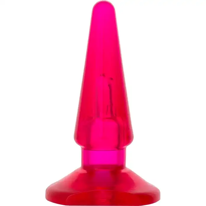 Розовая конусообразная анальная втулка BUTT PLUG - 9,5 см