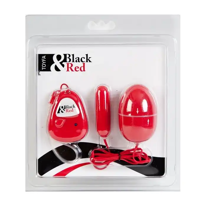 Красный вибронабор с пультом ДУ - Black Red. Фотография 2.
