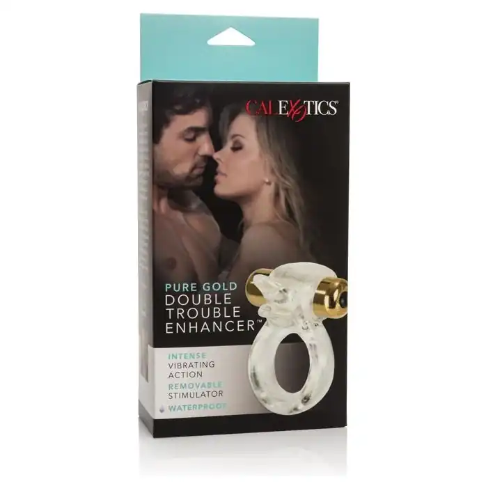 Прозрачное эрекционное кольцо WICKED PURE GOLD - Couples Enhancers. Фотография 4.