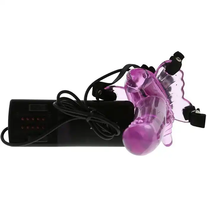 Стимулятор клитора на ремне с вибропробкой G-spot BUTTERFLY MASSAGER STRAP ON. Фотография 2.