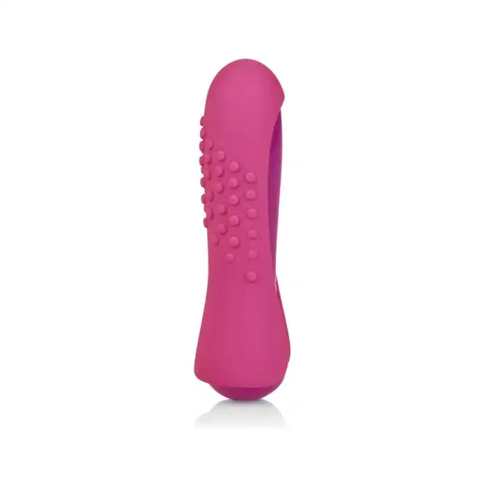 Розовый мини-вибромассажер с двумя сменными насадками Io Pink - 10,7 см - Key. Фотография 8.