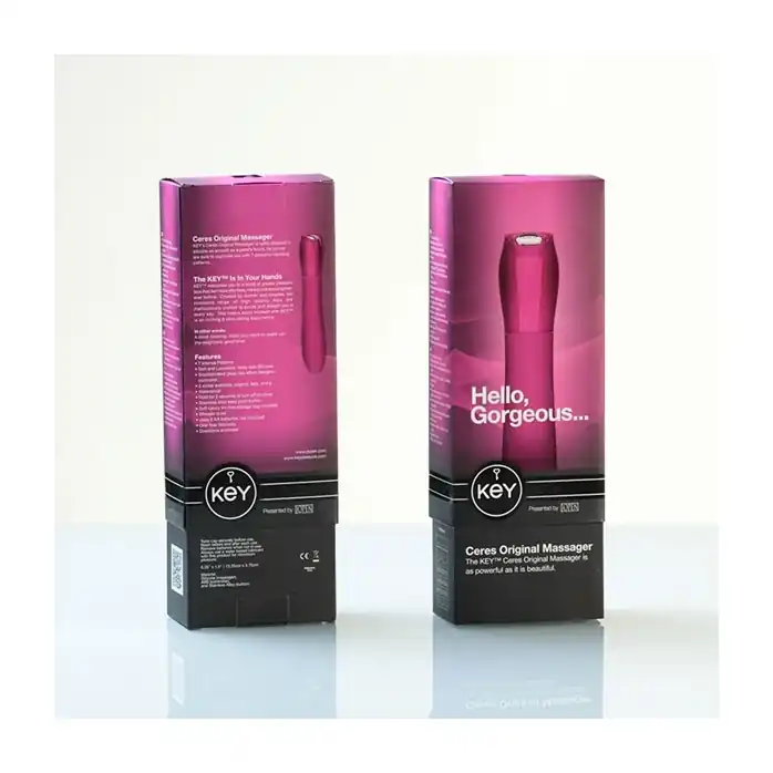 Мощный розовый вибромассажер Ceres Original Pink - Key. Фотография 3.