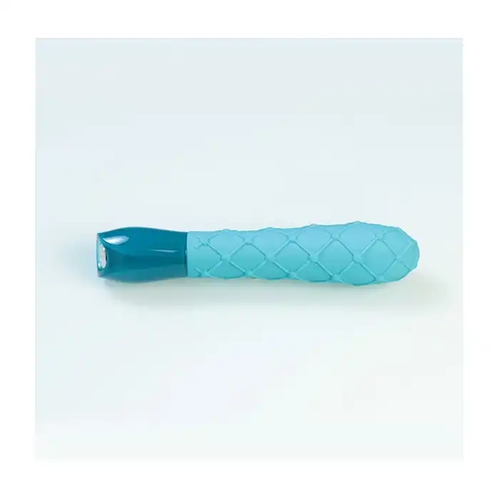 Шикарный голубой вибромассажер Ceres Lace Texture - Blue - Key