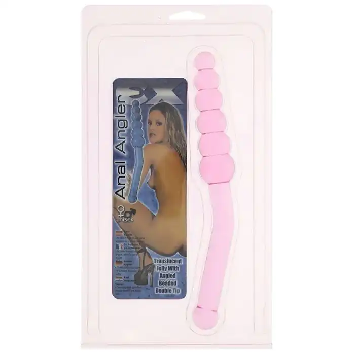 Изящный розовый анальный стимулятор Anal Angler - 24 см. Фотография 2.