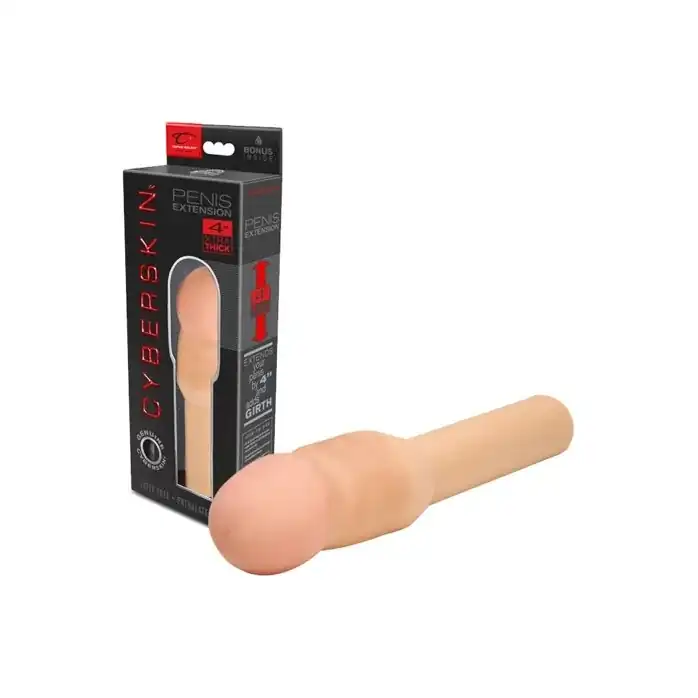 Насадка-удлинитель CyberSkin 4 inch Xtra Thick Transformer Penis Extension - 21,6 см - CyberSkin. Фотография 2.