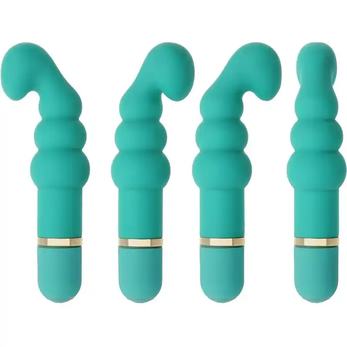 Зеленый G-Spot вибромассажер Pleasurepillar - 14 см - WonderLand. Фотография 2.