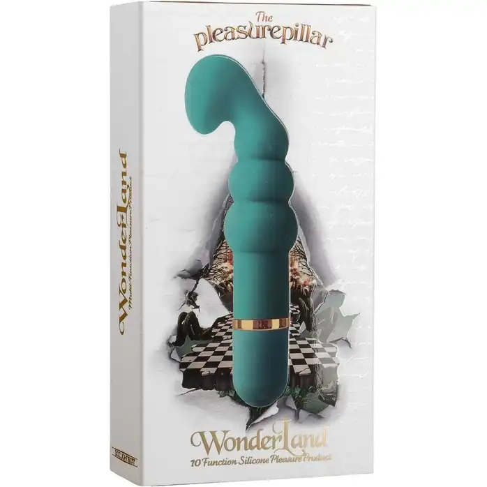 Зеленый G-Spot вибромассажер Pleasurepillar - 14 см - WonderLand. Фотография 3.