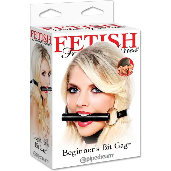 Чёрный кляп-трензель на кольцах и широких ремешках Beginner s Bit Gag - Fetish Fantasy Series
