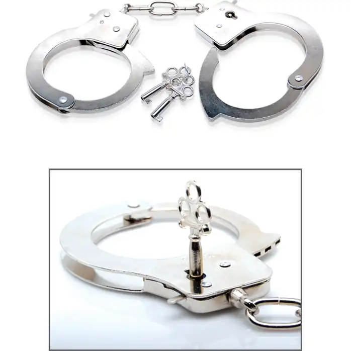 Металлические наручники Metal Handcuffs с ключиками - Fetish Fantasy Limited Edition. Фотография 2.