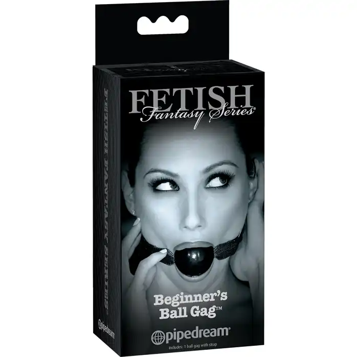 Черный кляп-шар Beginner s Ball Gag - Fetish Fantasy Limited Edition. Фотография 2.