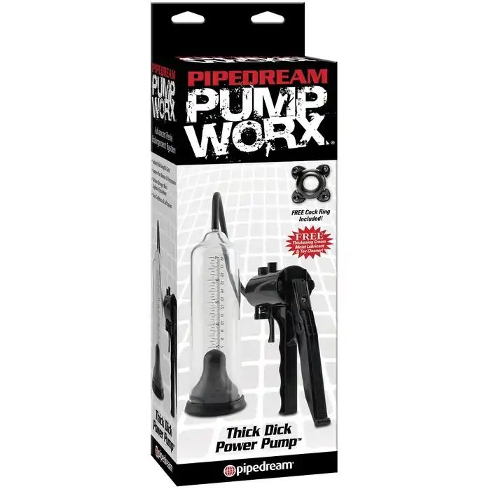Мужская вакуумная помпа с удобным рычагом Thick Dick Power Pump - Pump Worx. Фотография 2.