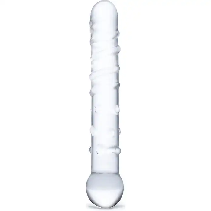 Стеклянная прозрачная палочка-фаллос Callisto Clear Glass Dildo - 18 см