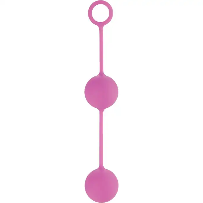 Розовые вагинальные шарики Geisha Twin Balls Deluxe - Shots Toys