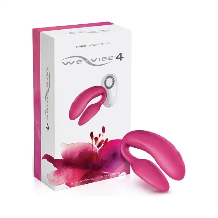 Розовый вибромассажёр для двоих We-Vibe 4