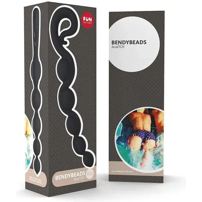 Черная анальная цепочка Bendybeads - 26,2 см. Фотография 7.