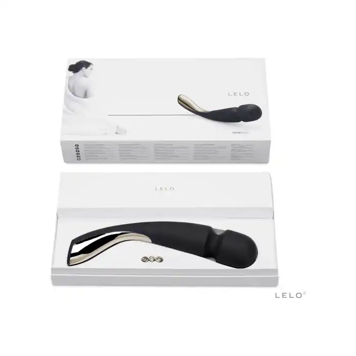 Большой профессиональный массажер Smart Wand Large черного цвета. Фотография 2.