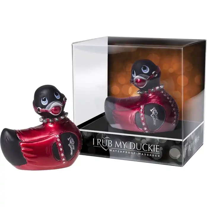 Черно-малиновый вибратор-утенок I Rub My Duckie Bondage. Фотография 2.
