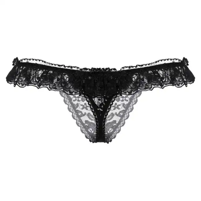 Трусики женские с кружевной юбочкой и доступом - Pants Thongs. Фотография 7.