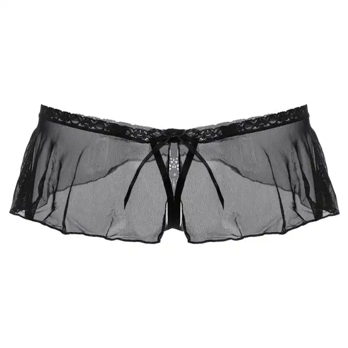 Трусики-вуаль с вышивкой - Pants Thongs. Фотография 4.