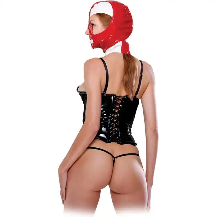 Красно-белый шлем на молнии - Fetish Fantasy Extreme. Фотография 2.