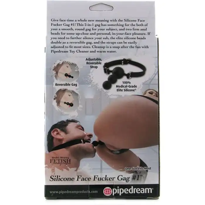 Чёрный кляп с ёлочкой Silicone Face Fucker Gag - Fetish Fantasy Extreme. Фотография 4.