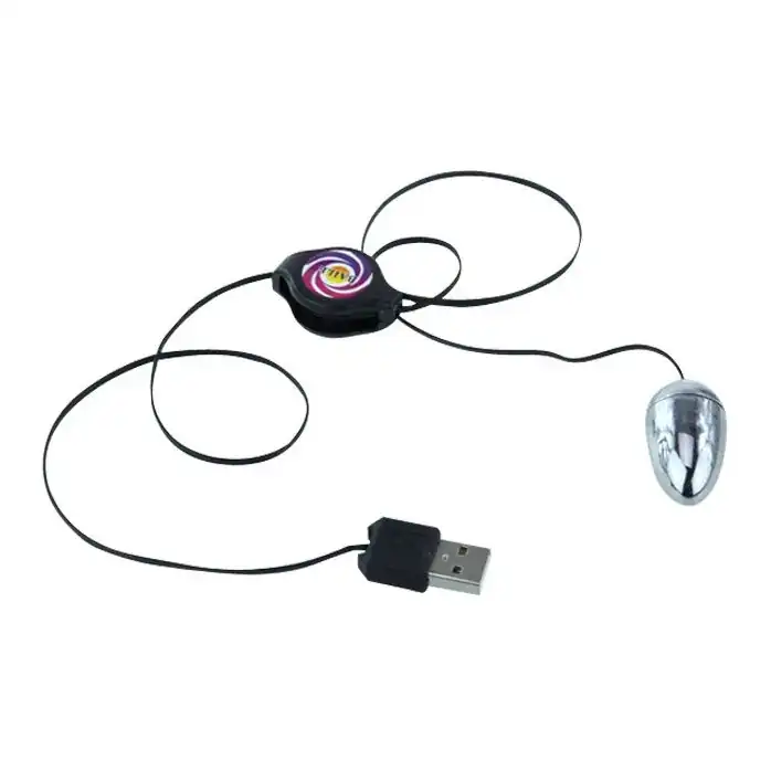 Серебристое виброяйцо с USB-питанием. Фотография 2.