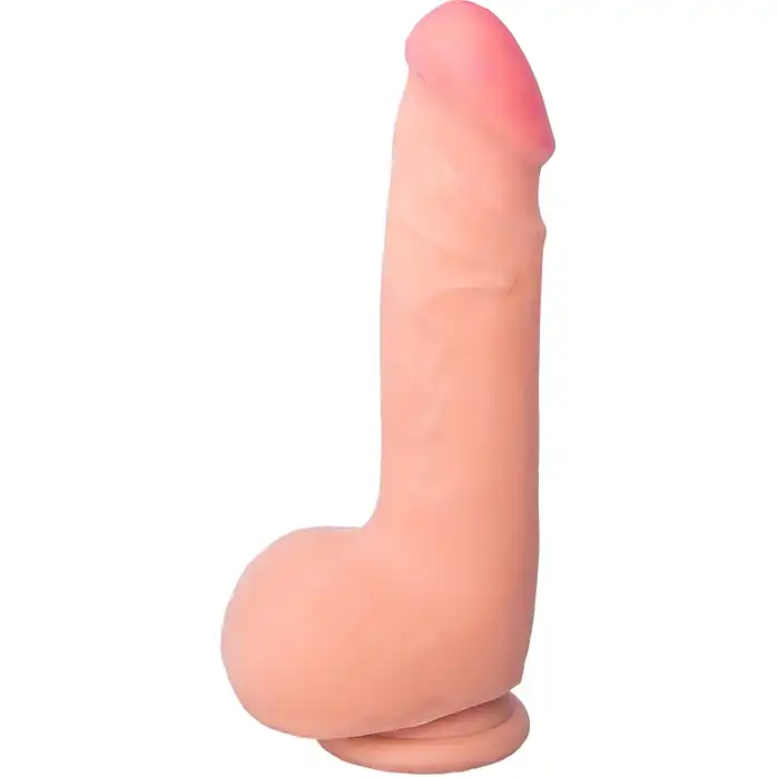 Телесный вибратор REALSTICK ELITE VIBRO с пультом ДУ - 19 см - RealStick Elite. Фотография 3.