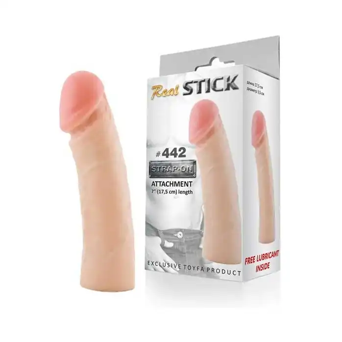 Фаллоимитатор-насадка RealStick #442 - 17,5 см - RealStick