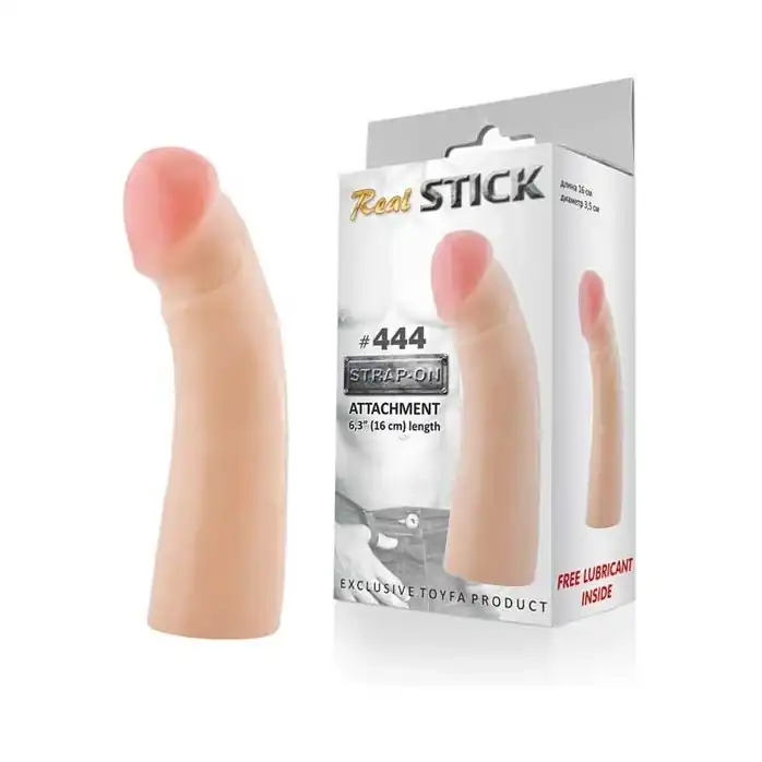 Фаллоимитатор-насадка RealStick #444 телесного цвета - 16 см - RealStick
