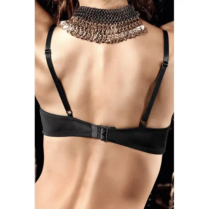 Бюстгальтер Deeper in Hell черный с мягкими чашечками и косточками - Black Label Collection. Фотография 3.