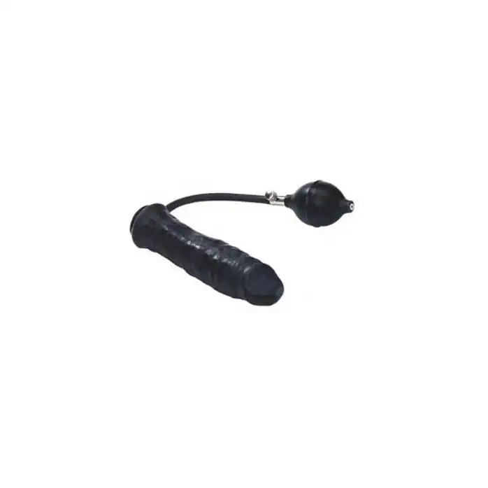 Расширяющийся фаллопротез Inflatable Black Prosthetic - 17 см