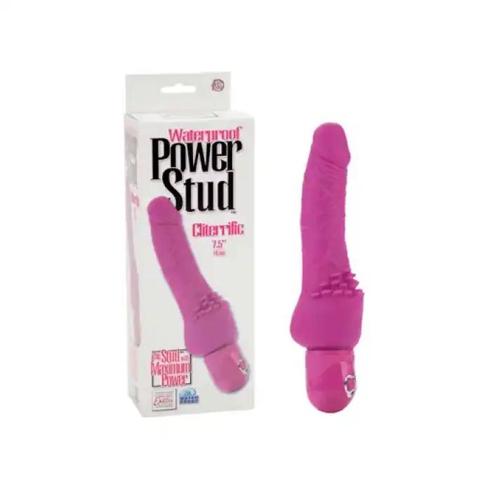 Вибромассажер Power Stud Cliterrific Dongs - 17,3 см - Studs