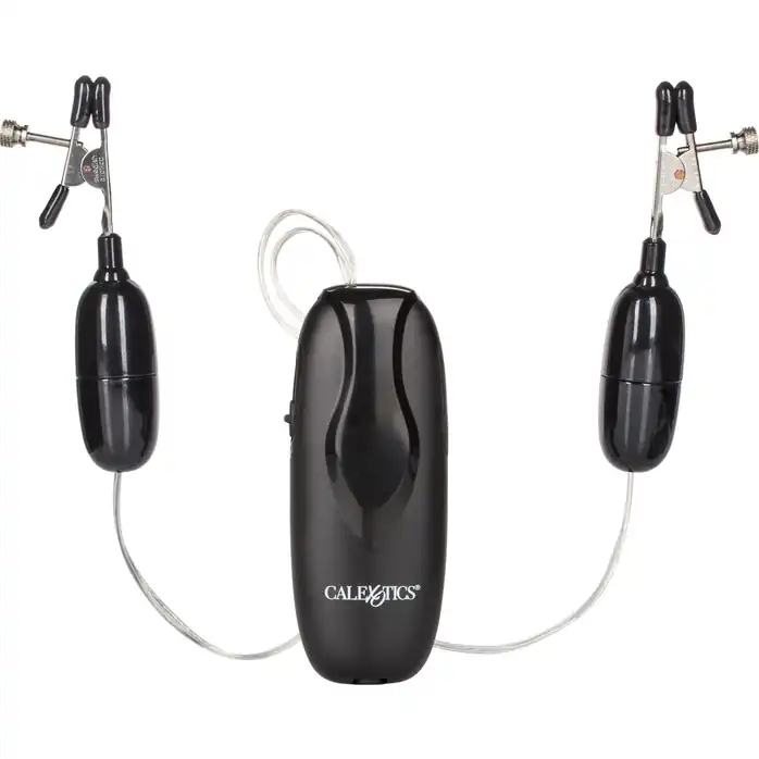 Зажимы на соски Vibrating Nipple Clamps с вибрирующими подвесками - Nipple Play
