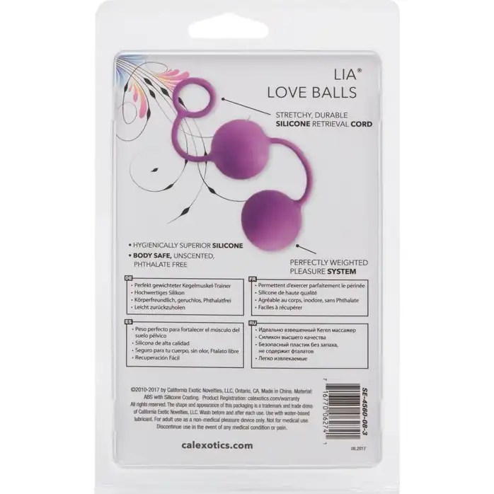 Фиолетовые вагинальные шарики Lia Love Balls - Lia. Фотография 3.