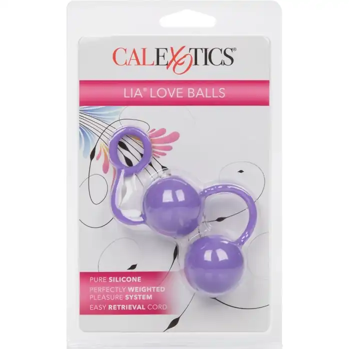 Фиолетовые вагинальные шарики Lia Love Balls - Lia. Фотография 4.