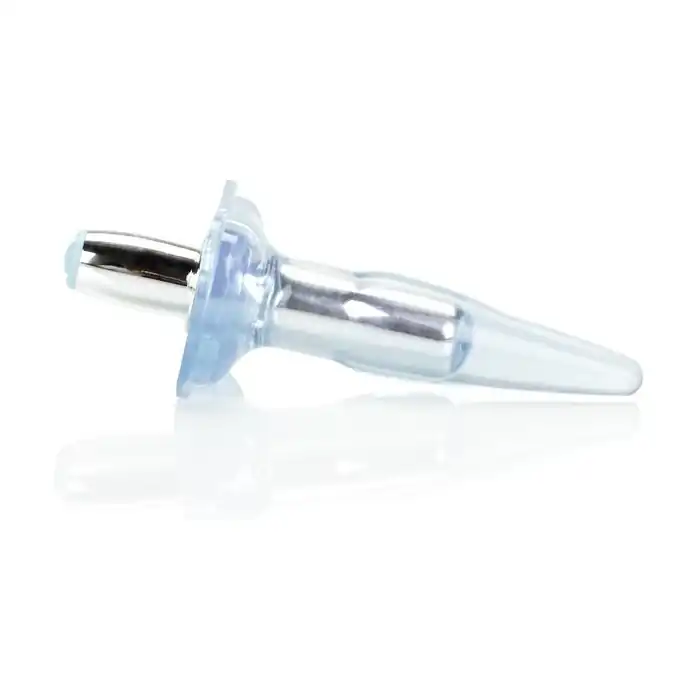 Голубая анальная пробка Vibrating High Intensity Probe - 9,5 см - Anal Toys. Фотография 3.