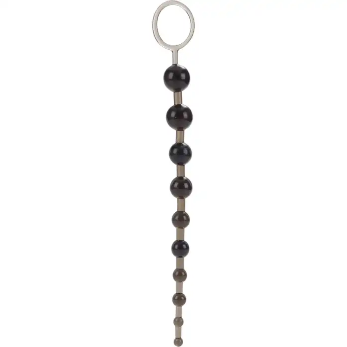 Черная анальная цепочка X-10 BEADS - Beads