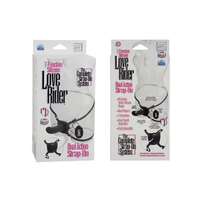 Мужской страпон с вибрацией 7-Function Love Rider Dual Acton Strap On - Love Rider. Фотография 3.